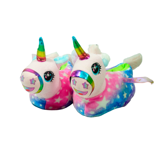 [40904] PANTUFLA UNICORNIO PELUCHE TALLE UNICO