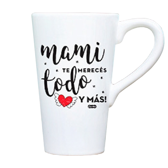 [33821] TAZA CONICA GRANDE CON PACKAGING PARA MAMA