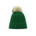 [11595] GORRO DE LANA LISO CON POMPON