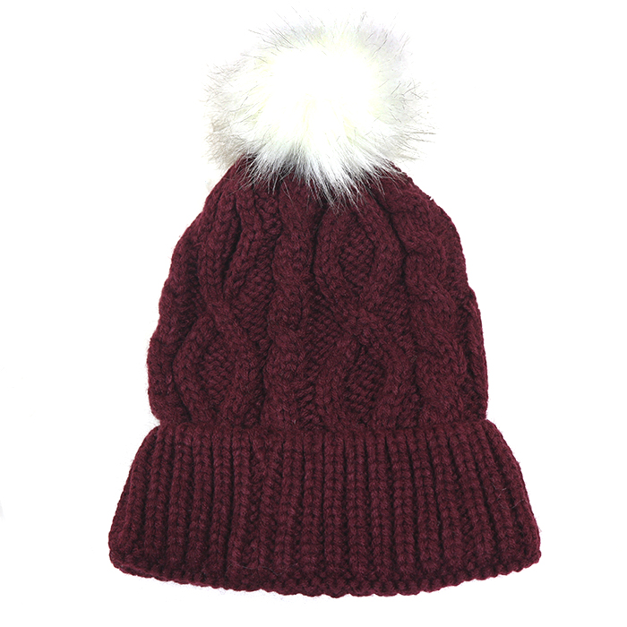 [10883] GORRO DE LANA CON POMPON