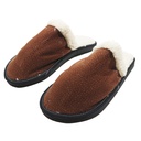 [32707] PANTUFLAS DE HOMBRE SIMIL CARPINCHO CON CORDERITO TALLE 39-40