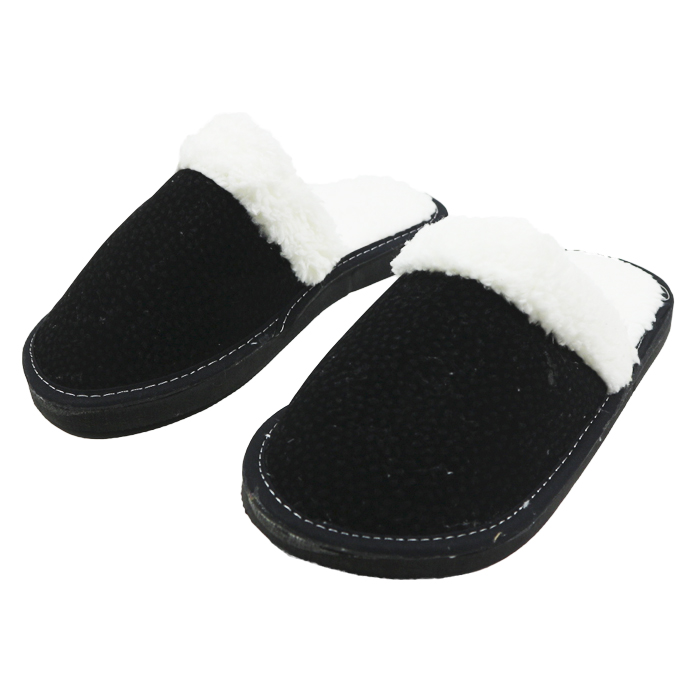 [32707] PANTUFLAS DE HOMBRE SIMIL CARPINCHO CON CORDERITO TALLE 39-40