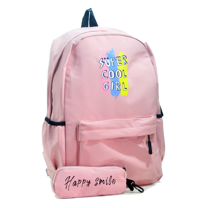 MOCHILA CON CARTUCHERA SUPER COOL GIRL 17 PULGADAS