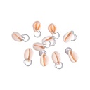 ANILLOS PARA TRENZAS CON DIJE CARACOLA Y CORAZON