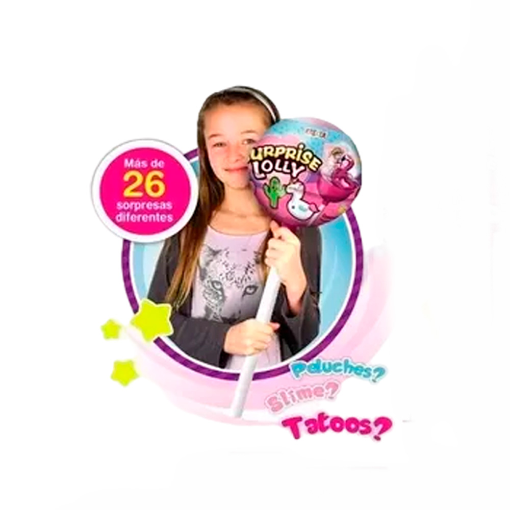 LOLLY SURPRISE CHUPETIN DE 60CM CON SORPRESAS