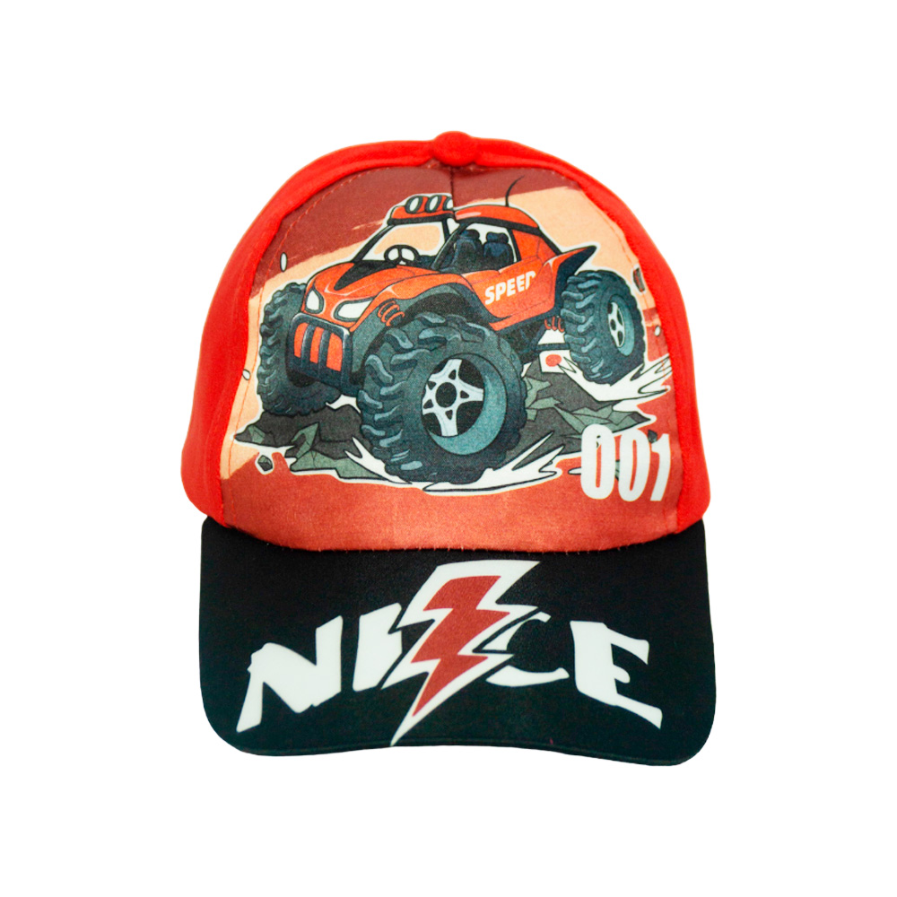 GORRA DE NIÑO CAMIONETA Y DINOSAURIO