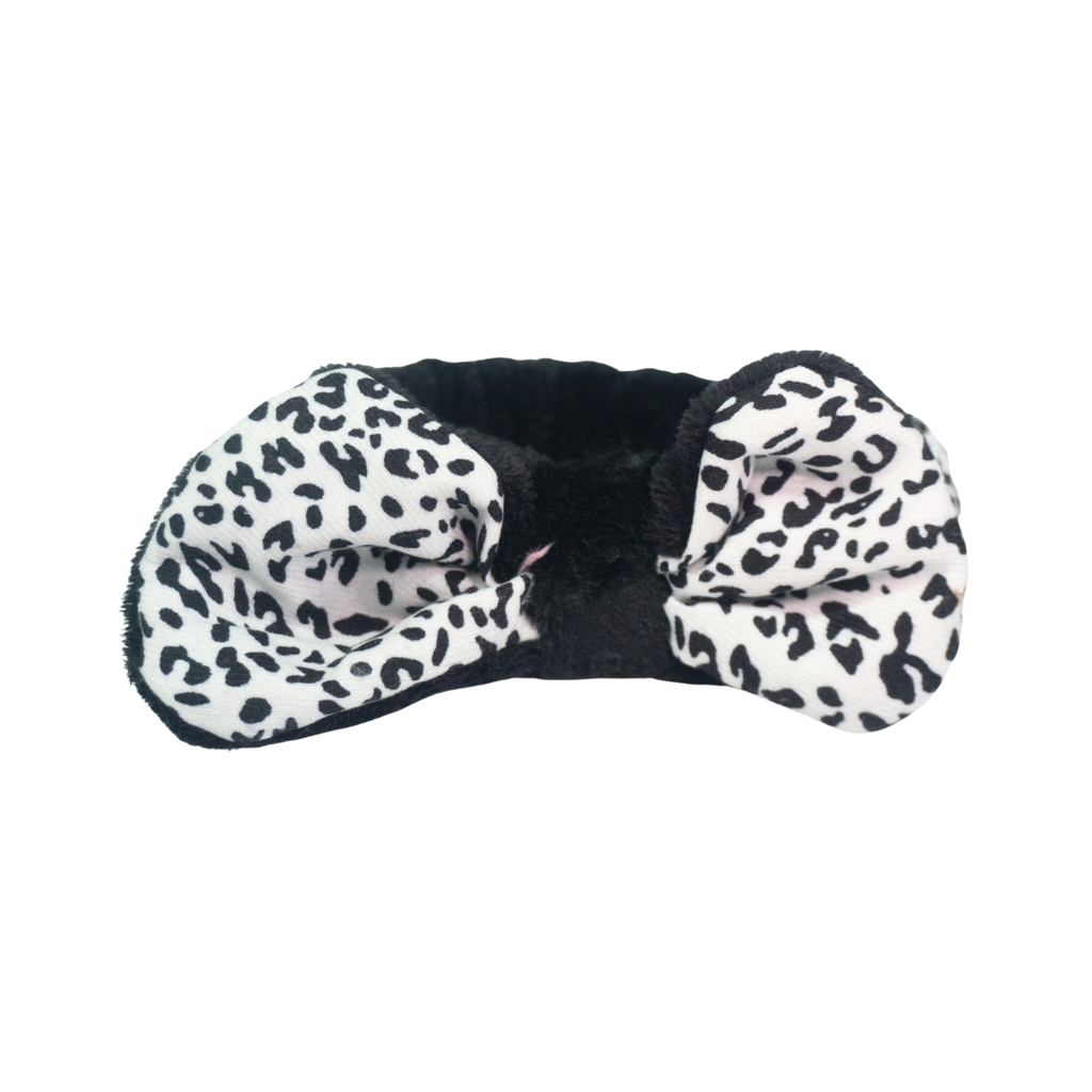 VINCHA ELASTICA BEAUTIES CON MOÑO ANIMAL PRINT