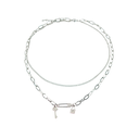 COLLAR EN PLATEADO CON DIJES