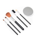 SET BROCHA MAQUILLAJE Y ESPEJO X5