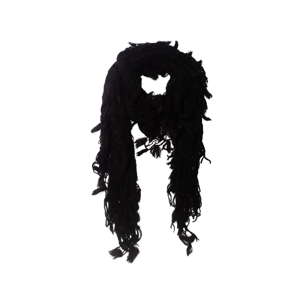 BUFANDA DE LANA TEJIDA 160X25CM