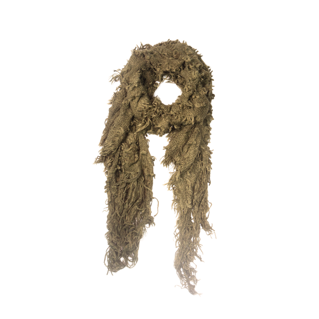 BUFANDA DE LANA TEJIDA 160X25CM