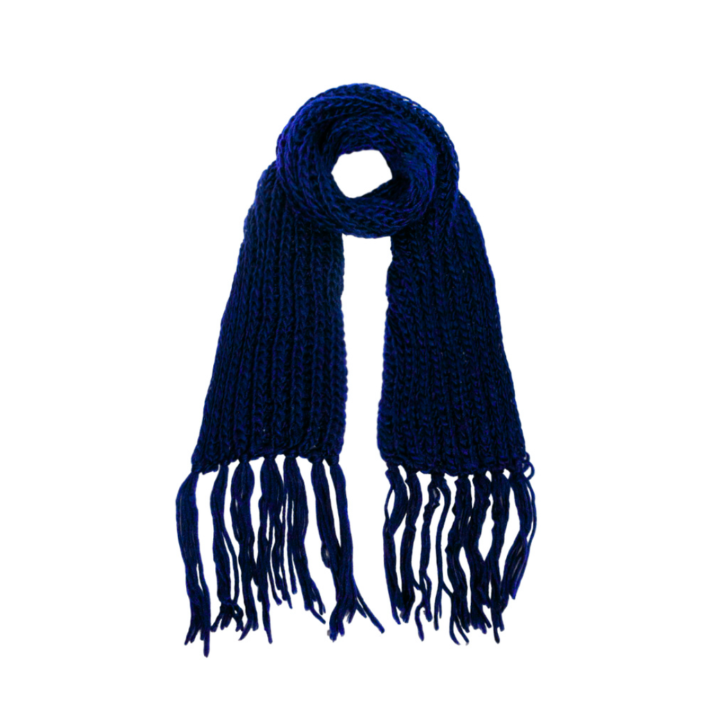 BUFANDA DE LANA TEJIDA 190X25CM