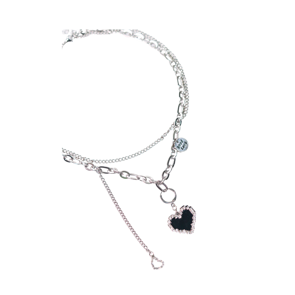 COLLAR ACERO CON DIJE Y PIEDRA