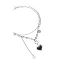 COLLAR ACERO CON DIJE Y PIEDRA