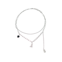 COLLAR ACERO CON DIJE Y PIEDRA