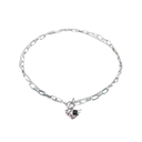 COLLAR ACERO CON DIJE Y PIEDRA