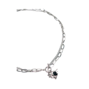 COLLAR ACERO CON DIJE Y PIEDRA