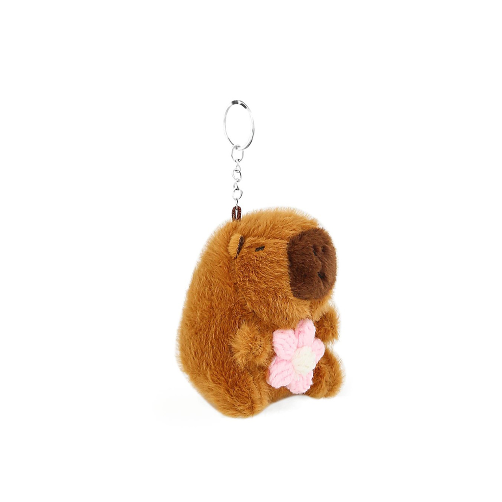 LLAVERO CAPIBARA CON FLOR