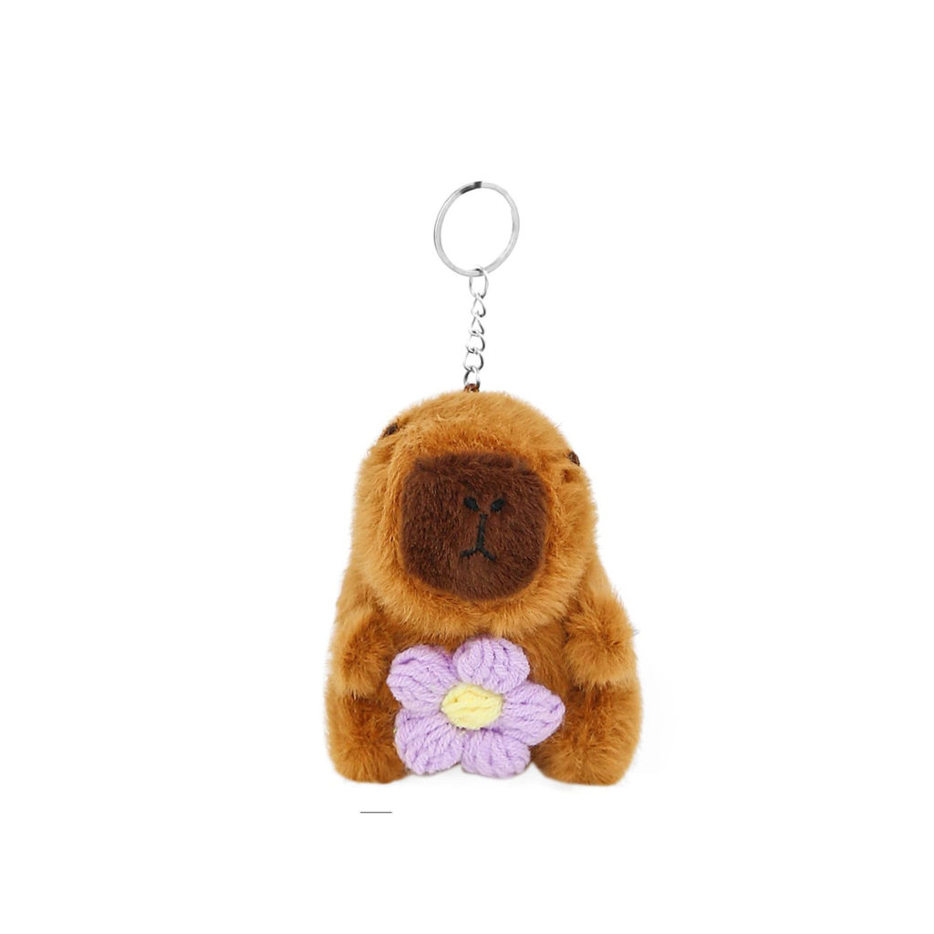 LLAVERO CAPIBARA CON FLOR