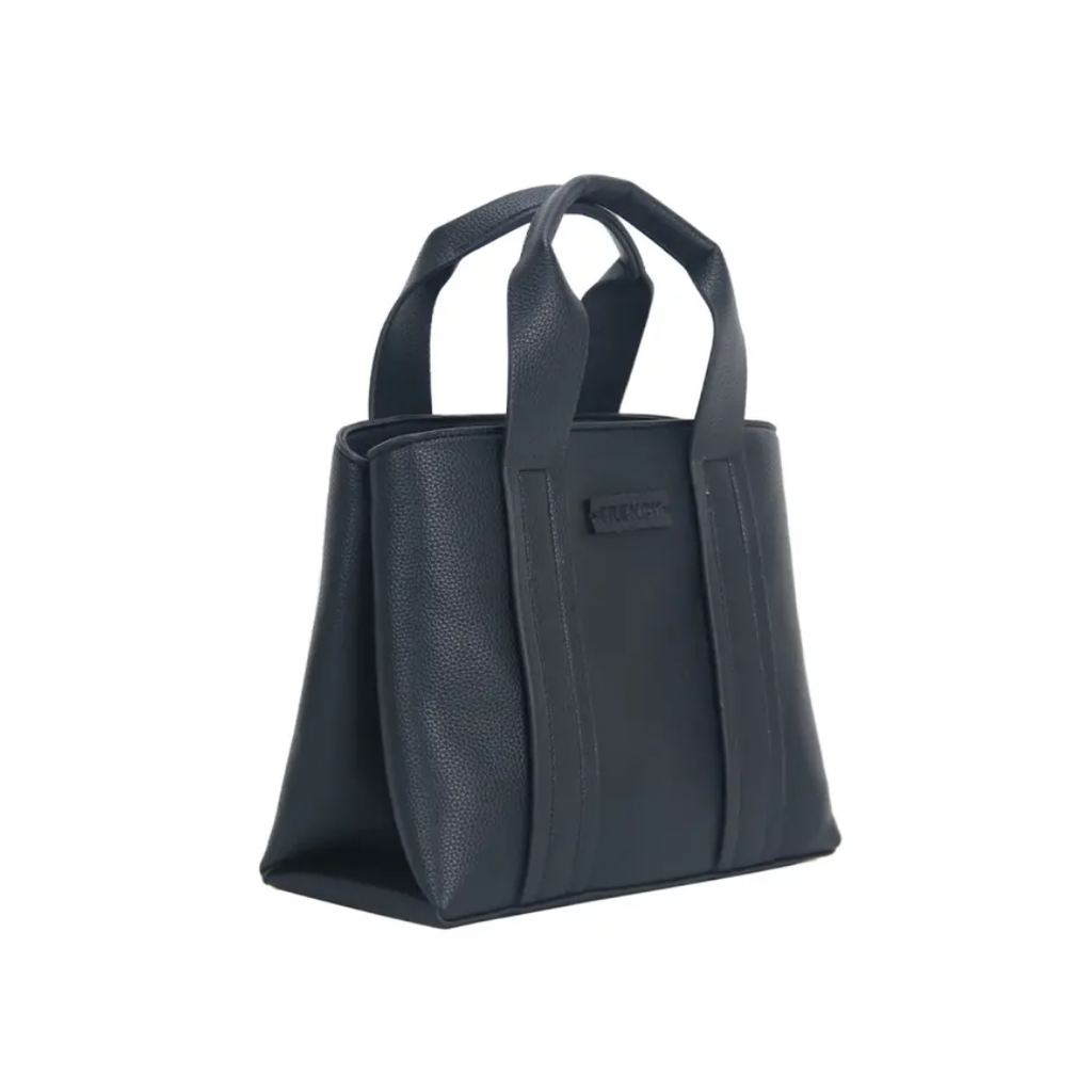 CARTERA COLOR LISO CON APLIQUE TRENDY