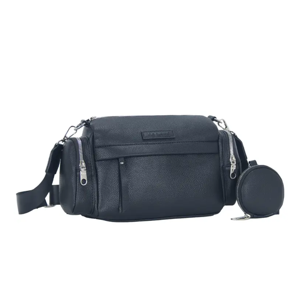 CARTERA CON BOLSILLOS Y MONEDERO TRENDY