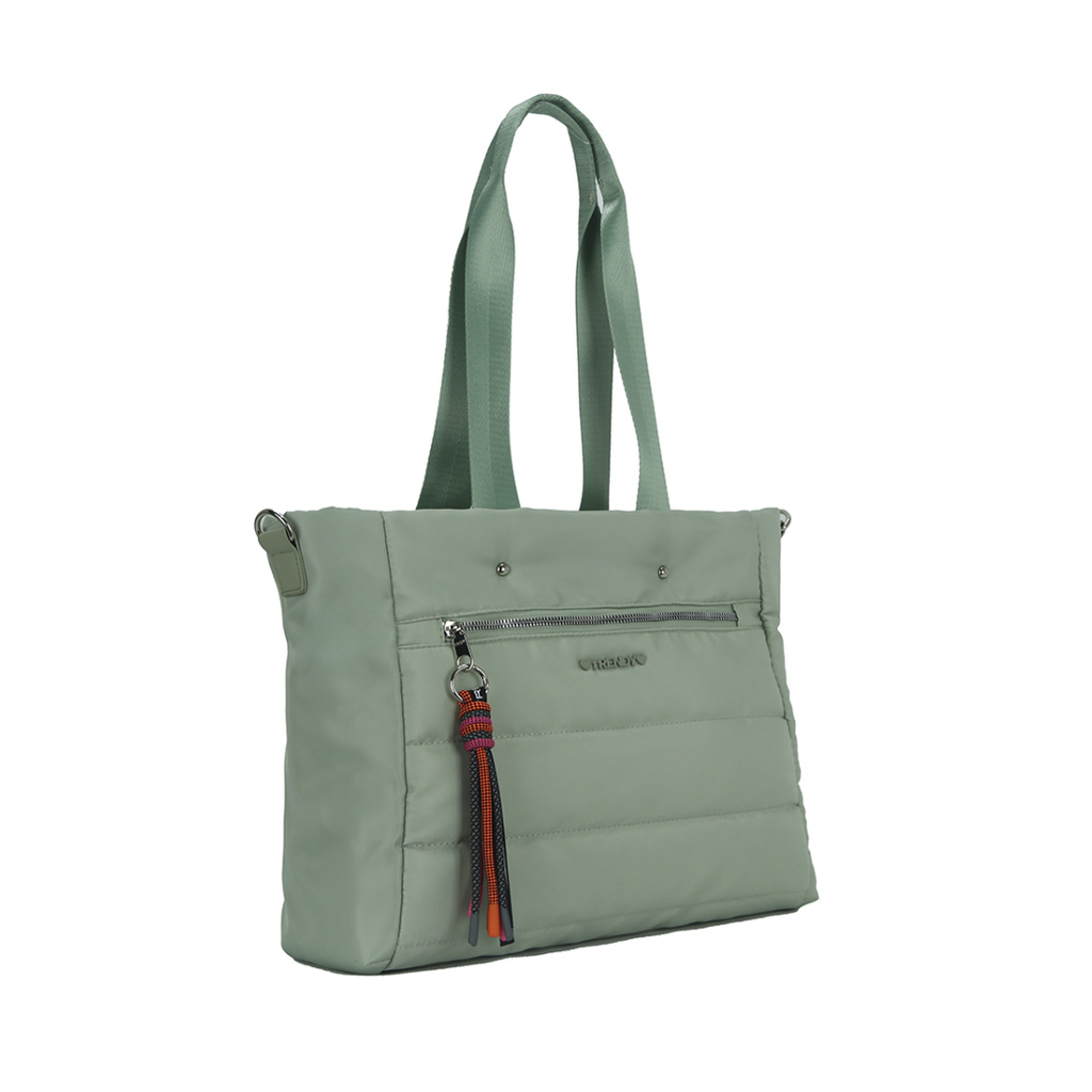 BOLSO CARTERA TOTE CON CHARM TRENDY