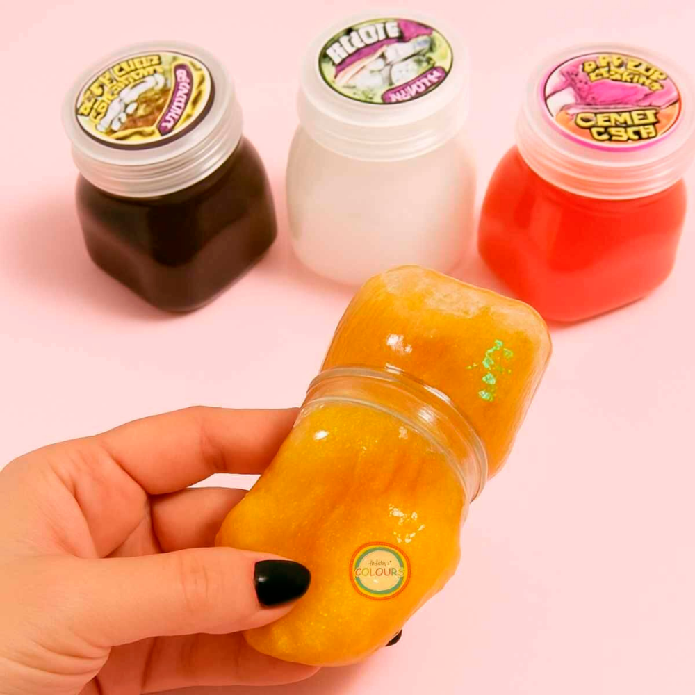 SLIME CON AROMA Y BILLOS FRASCO