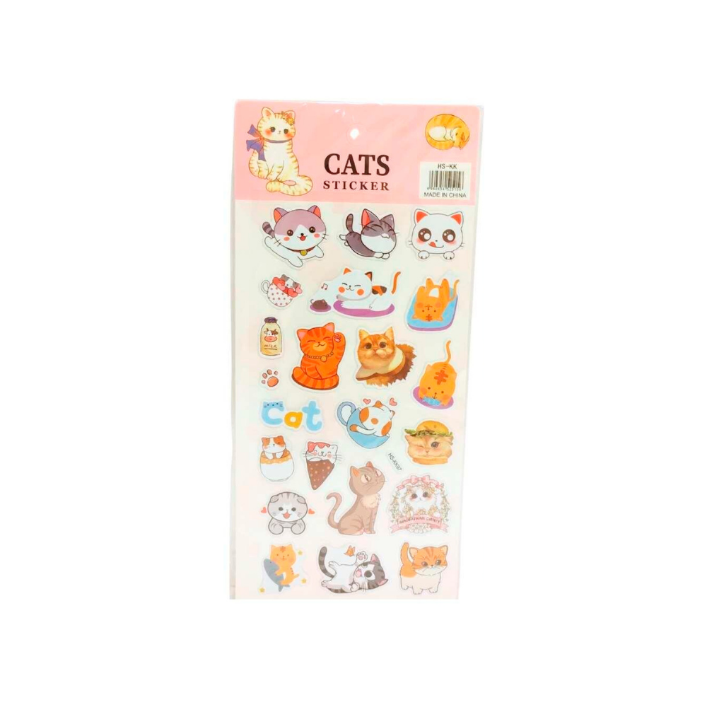 STICKER RELIEVE GATITOS