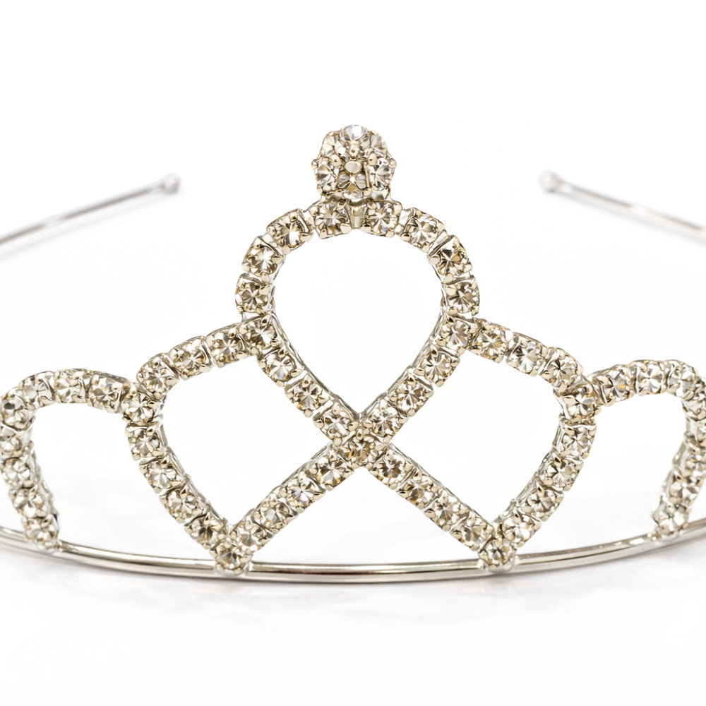 TIARA CORONA FINA CON STRASS