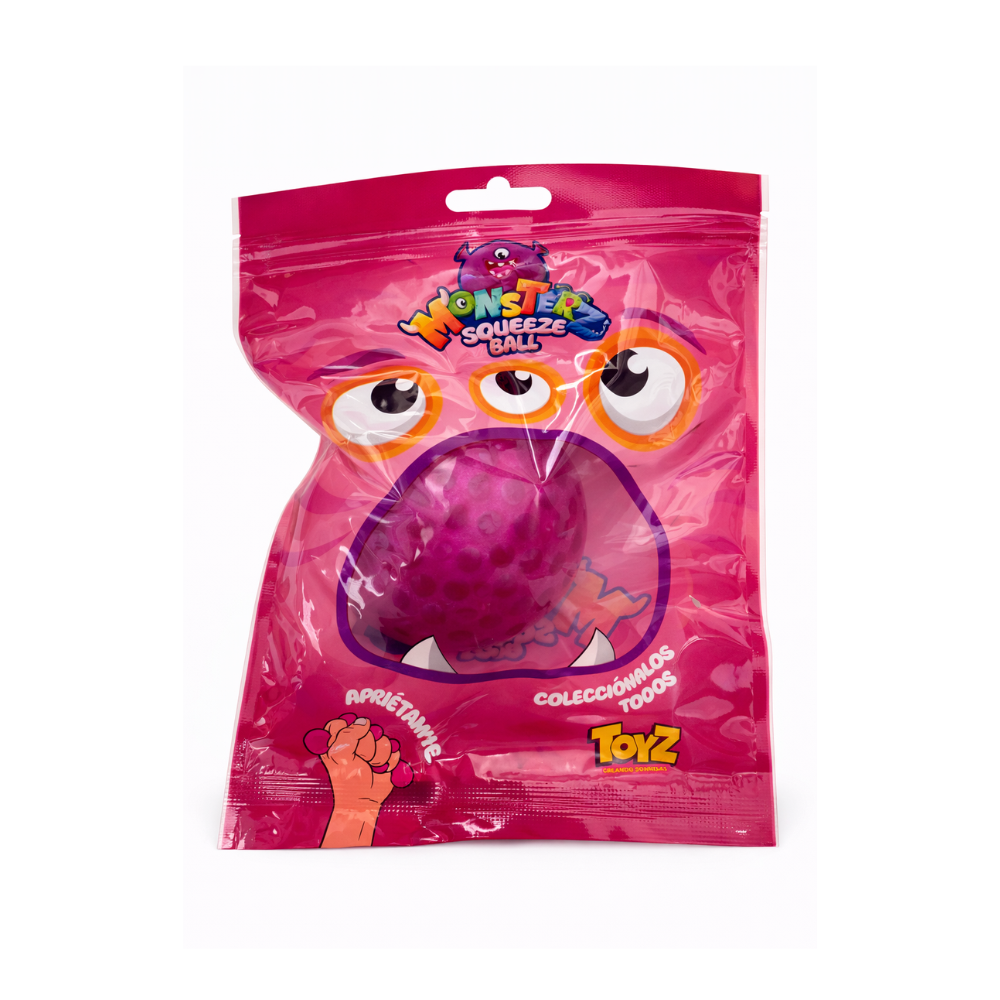 SQUISHY PELOTA CON PACKAGING MONSTER BALL
