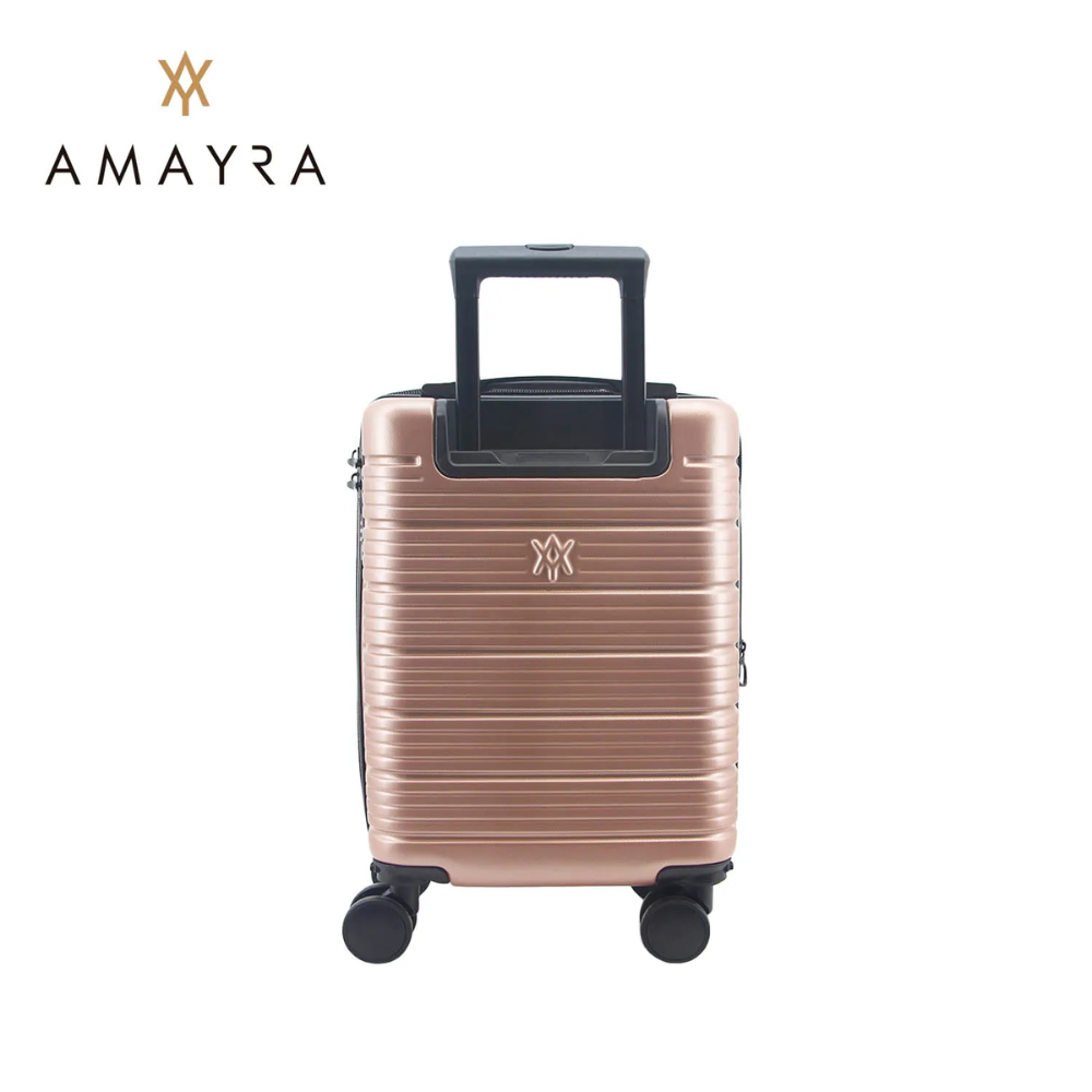 VALIJA AMAYRA CON RELIEVE 20" ABS ROSA