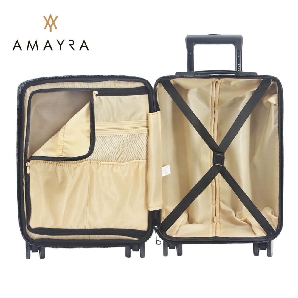 VALIJA AMAYRA CON RELIEVE 20" ABS ROSA