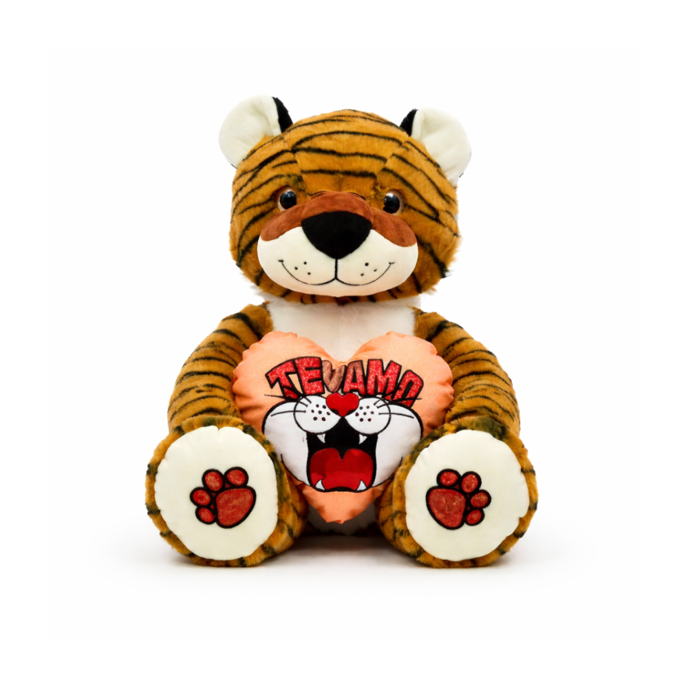 PELUCHE LEOPARDO CON CORAZON TE AMO