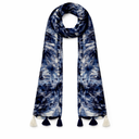 CHALINA ESTAMPA NATURAL Y BORLAS