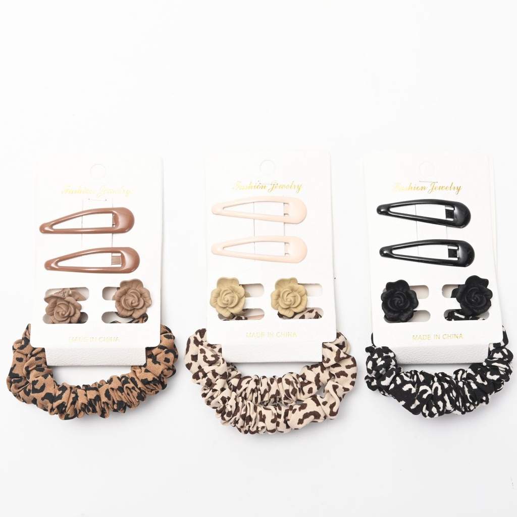 SET DE COLERO BROCHE TIC TAC ANIMAL PRINT