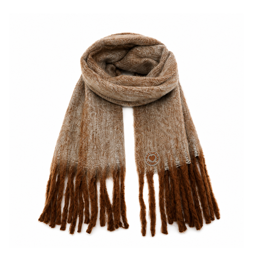 BUFANDA NUBE BICOLOR APLIQUE TRENDY