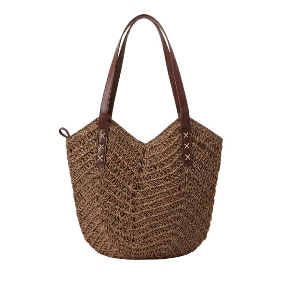 BOLSO PLAYA CON MANIJA PU