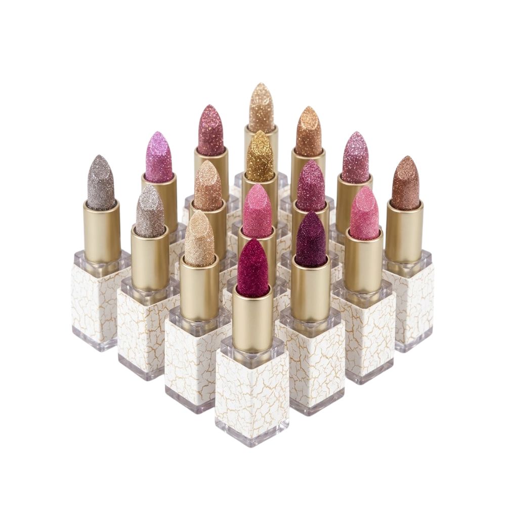 LABIALES METALICOS CON GLITTER