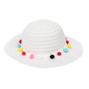 [34866] SOMBRERO CAPELINA INFANTIL CON POMPON