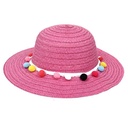 [34866] SOMBRERO CAPELINA INFANTIL CON POMPON