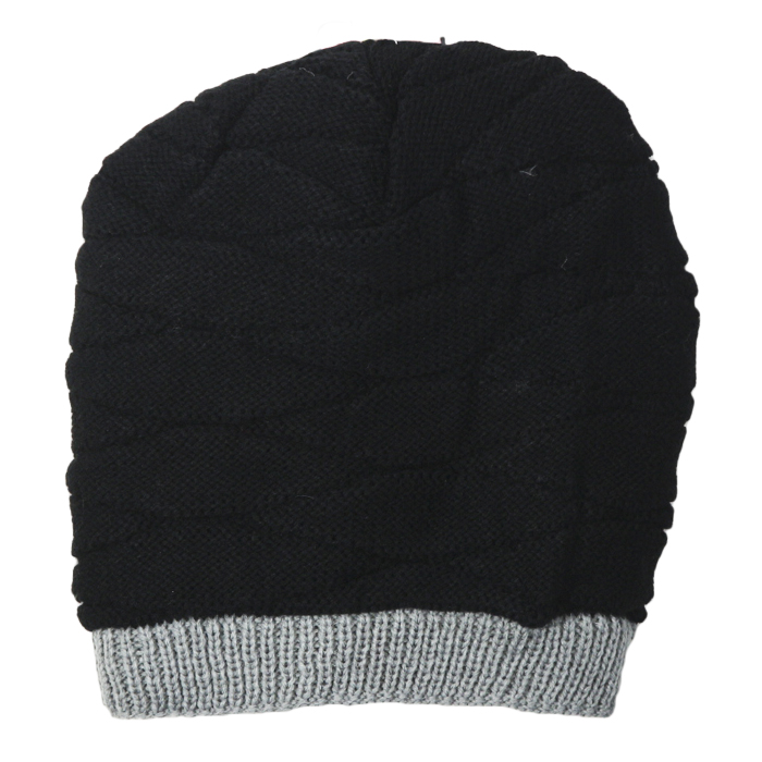 GORRO FORRADO TEJIDO CON TRAMA