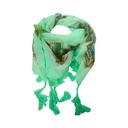 CHALINA PLUMAS Y BORLAS 105X108CM