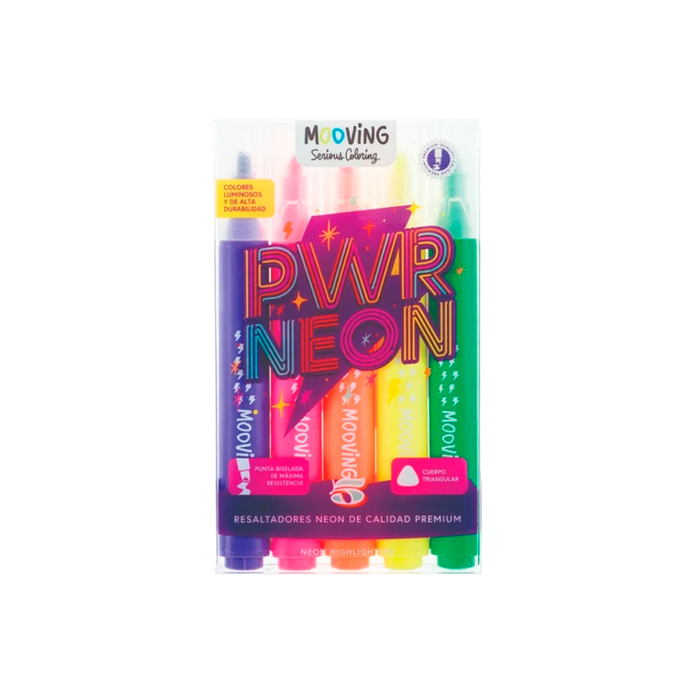 RESALTADOR MOOVING NEON x5