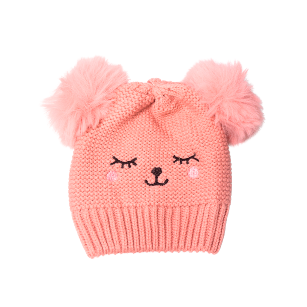 GORRO DE LANA CARA DE OSITO 