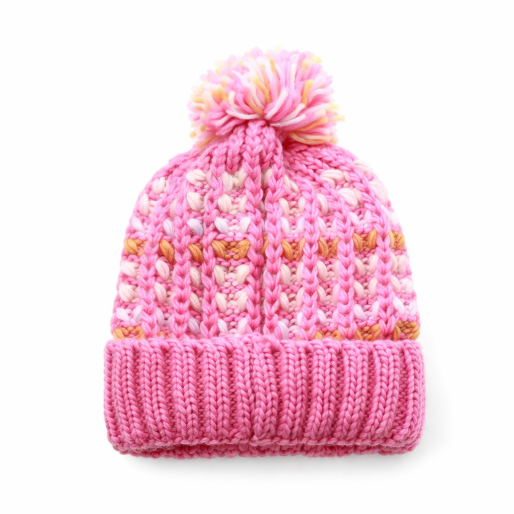 GORRO TEJIDO MULTICOLOR POMPON