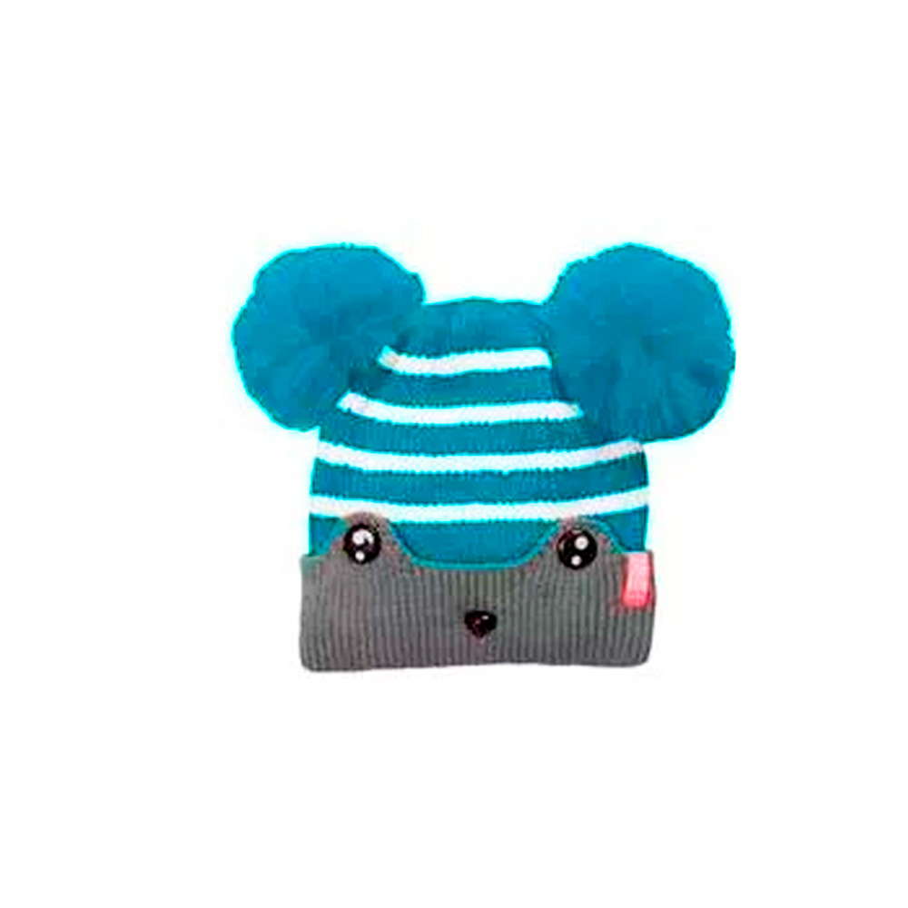 GORRO DOBLE POMPON