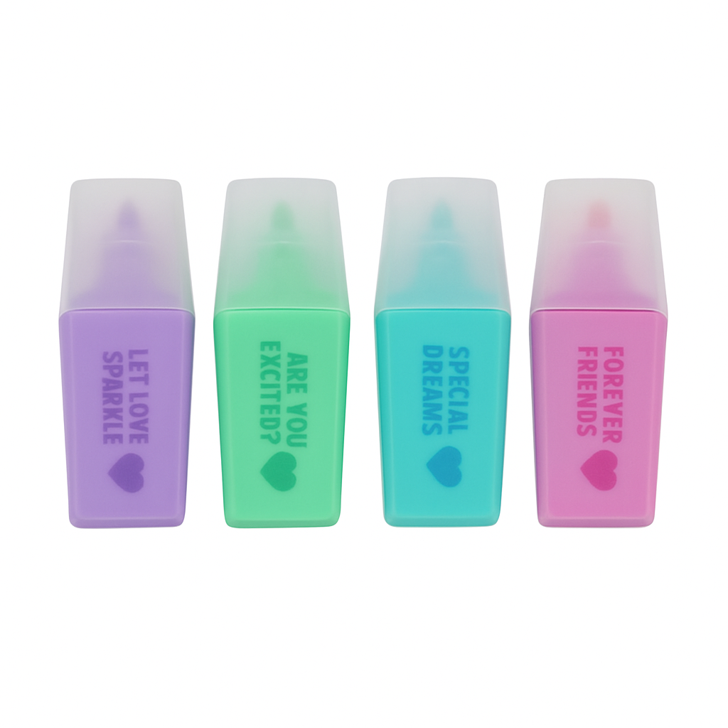 RESALTADOR DE COLORES CON FRASES X4