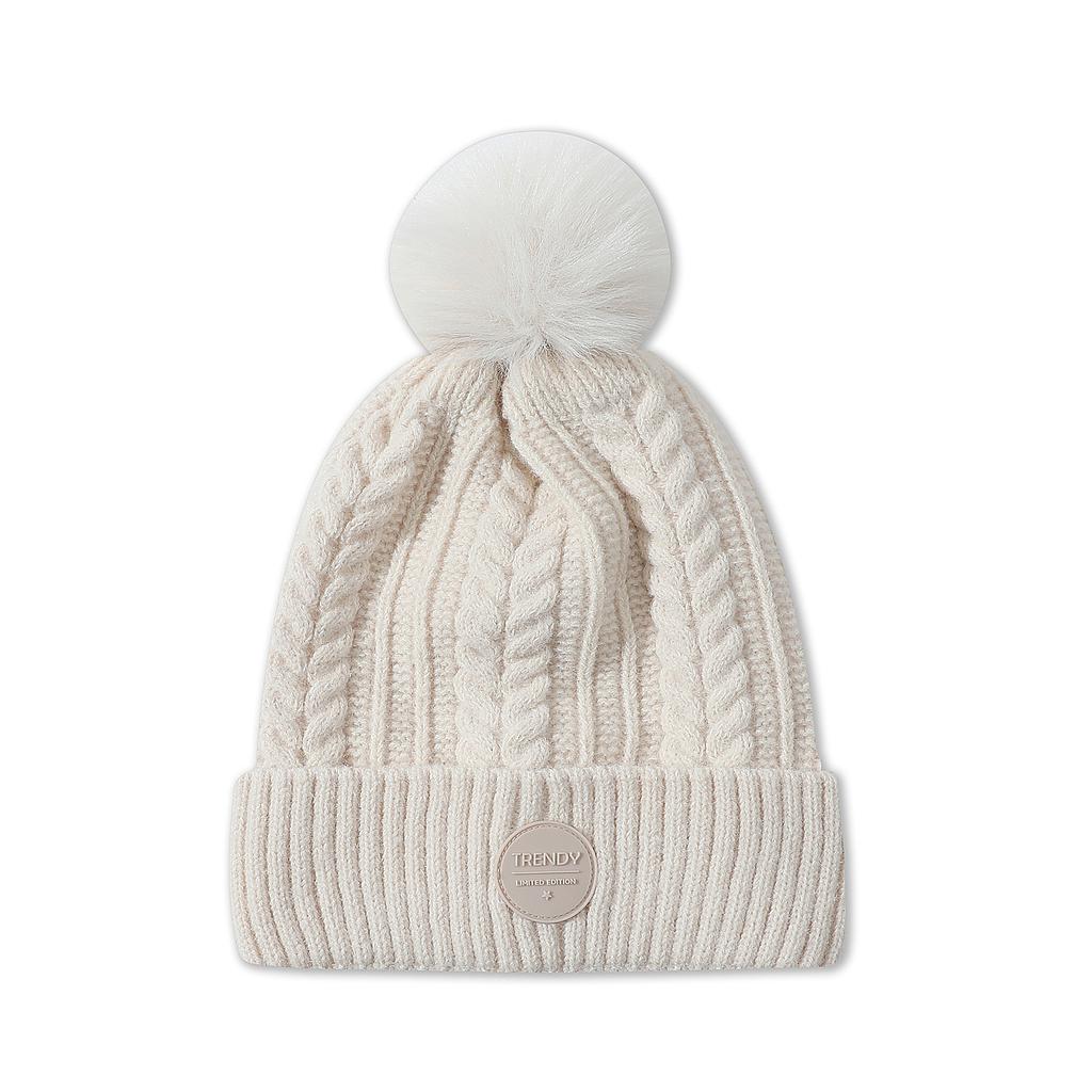 GORRO CON POMPON APLIQUE TRENDY