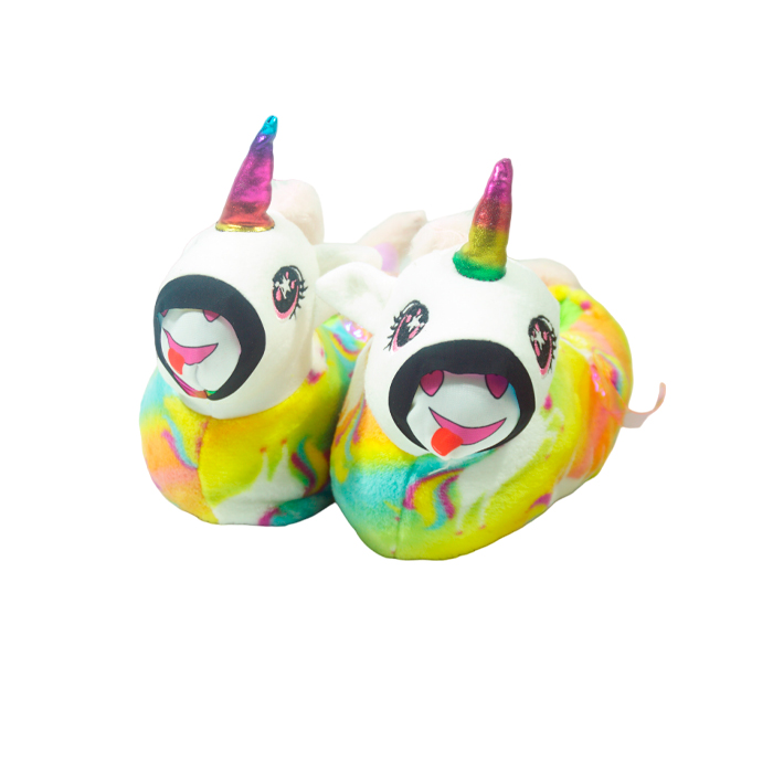 PANTUFLA UNICORNIO PELUCHE TALLE UNICO