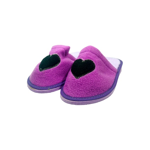 PANTUFLA ALGODON CORAZON 39-40